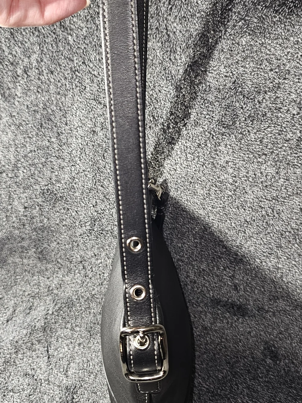 Coach Black Leather Bag With Tassel Zipper Detail Mini 7.5 W 6.5 H #1507
